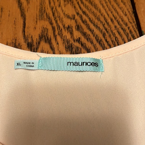 EUC Maurice’s light peach sheer tank top - Picture 2 of 12